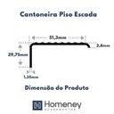 Ver imagem 2 de Cantoneira Alumínio Para Degrau Escada 50mm x 30mm - Homeney Champanhe 1m