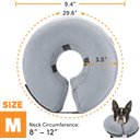 Ver imagem 2 de Bencmate Coleira Inflável Protetora para Pets Cinza (m)