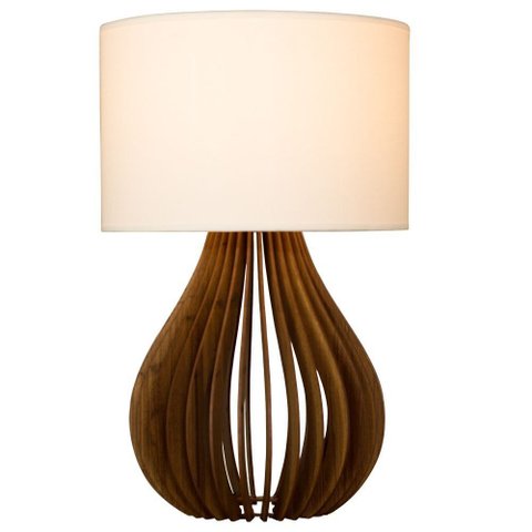 Abajur Luminária EL17 Mesa Sala Quarto  Decoração com Cúpula em Tecido