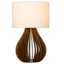 Ver imagem 1 de Abajur Luminária EL17 Mesa Sala Quarto Decoração com Cúpula em Tecido