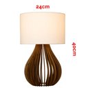 Ver imagem 2 de Abajur Luminária EL17 Mesa Sala Quarto Decoração com Cúpula em Tecido