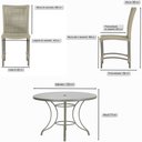 Ver imagem 2 de Mesa Ascoli 120 Cm com 6 Cadeiras Cannes de Alumínio, Pintura Fendi e Trama Tela de Corda Náutica