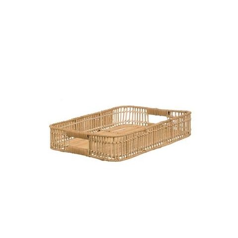 Bandeja Decorativa Rustica em Rattan 41cm