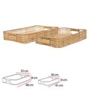Ver imagem 4 de Bandeja Decorativa Rustica em Rattan 41cm
