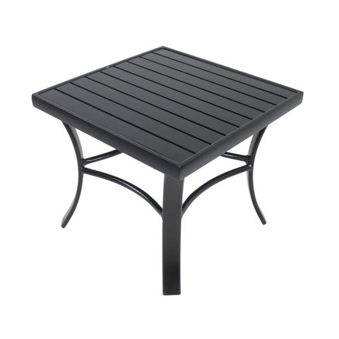 Mesa de Centro Garden com Tampo Ripado em Alumínio - Cozinha, Edícula, Piscina - Marrom