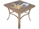 Ver imagem 3 de Mesa de Centro Garden com Tampo Ripado em Alumínio - Cozinha, Edícula, Piscina - Marrom