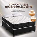 Ver imagem 4 de Colchão King Molas Ensacadas Ibiza + Base 193x203x61 Bom Pastor Preto