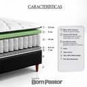 Ver imagem 2 de Colchão King Molas Ensacadas Ibiza + Base 193x203x61 Bom Pastor Preto