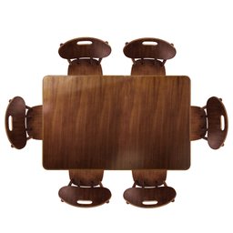 Mesa de Madeira Retangular com 6 Cadeiras para Apartamento Pequeno - 10