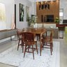 Mesa de Madeira Retangular com 6 Cadeiras para Apartamento Pequeno - 8