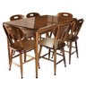 Mesa de Madeira Retangular com 6 Cadeiras para Apartamento Pequeno - 1