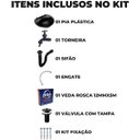 Ver imagem 2 de Pia Lavatório Banheiro 4l + Torneira Preta Reforçada + Sifão Universal Sanfonado + Engate Flexível +
