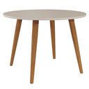Ver imagem 1 de Mesa de Jantar Redonda 4 Lugares Tampo Mdf 109 Cm 17918 Off White Molci