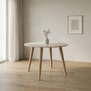 Ver imagem 6 de Mesa de Jantar Redonda 4 Lugares Tampo Mdf 109 Cm 17918 Off White Molci