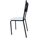 Ver imagem 6 de Kit 6 Cadeira para Cozinha Mc Tubular Almofadada Estrutura Preta com Assento Branco Medcombo