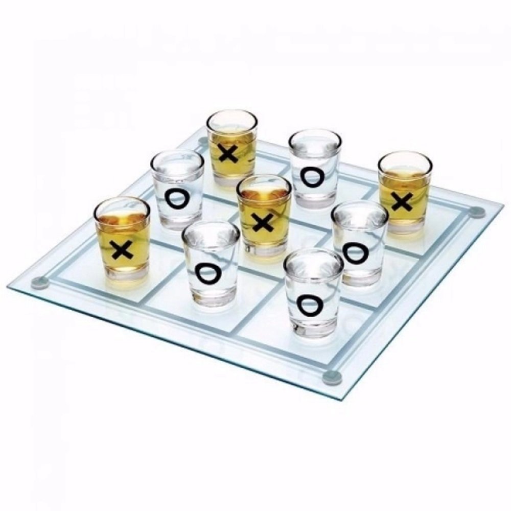 Jogo Da Velha Shot Drink Vidro 9 Copos 10 Ml Festa Amigos - Clink