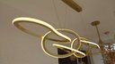 Ver imagem 3 de Pendente Moderno Led Zena 1,20m 67w 3000k Ouro Nordecor