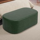 Ver imagem 2 de Puff Decorativo Orgânico para Living Quarto 100cm Doha W01 Couríssimo Verde Musgo - Lyam Decor
