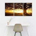 Ver imagem 1 de Quadros Decorativos Arvore e por do Sol 60 X 120 Cm