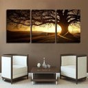 Ver imagem 2 de Quadros Decorativos Arvore e por do Sol 60 X 120 Cm