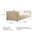Ver imagem 4 de Kkit Sofá 2 Lugares 160cm e Poltrona Decorativa Escritório Orgânico Cecília Bouclé Bege