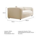 Ver imagem 5 de Kkit Sofá 2 Lugares 160cm e Poltrona Decorativa Escritório Orgânico Cecília Bouclé Bege