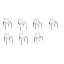 Ver imagem 2 de Kit 7 Cadeira Iso Infantil Creche, Escola Base Cinza Branco