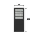 Ver imagem 4 de Porta Basculante Aluminio Preto 2.10 X 0.90 Lado Direito- Hale
