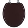 Assento Sanitário com Fechamento Lento Convencional Oval Marrom Fosco para Todos Os Fabricantes - 1