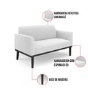 Ver imagem 3 de Sofá 2 Lugares Namoradeira Madeira Preto Marisa Bouclê D03 - D’Rossi