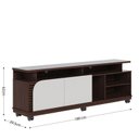 Ver imagem 2 de Rack Bancada Jurerê 1.8 Nogueira Real Offwhite Matte – Colibri