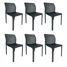Cadeira Laryssa Preta Top Chairs - Kit com 6 - 1