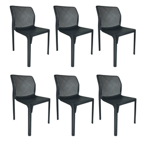 Cadeira Laryssa Preta Top Chairs - Kit com 6