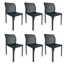 Cadeira Laryssa Preta Top Chairs - Kit com 6 - 1