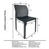 Cadeira Laryssa Preta Top Chairs - Kit com 6 - 4