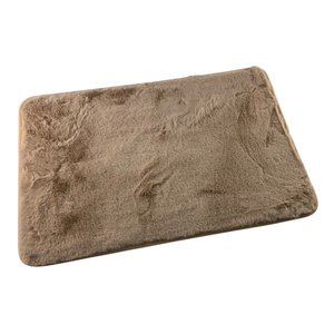 Tapete para Banheiro Antiderrapante Macio Saída de Banho 60x40cm Bege
