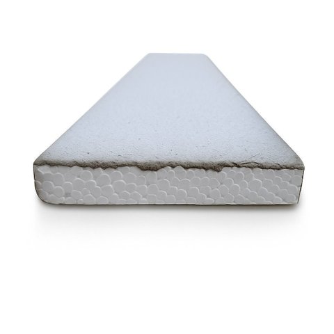Moldura Externa em Isopor (Eps) com Revestimento Cimentício 2x10 cm (Kit 10 Unidades)
