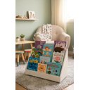 Ver imagem 1 de Expositor de Livros Menina Menino Chão Porta Livros Infantil - Branco