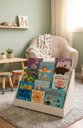 Ver imagem 1 de Expositor de Livros Menina Menino Chão Porta Livros Infantil - Branco