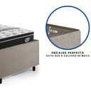 Ver imagem 2 de Base Box Cama Solteiro Sapateira Linho Bege e Colchão Gransleep Ecoflex 88x188