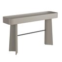 Ver imagem 2 de Aparador para Sala 136cm com Travessa em Metal 100% Mdf Cor:grigio com Preto