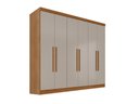 Ver imagem 2 de Guarda-Roupa Casal com 6 Portas e 2 Gavetas 180cm Multimóveis Cinamomo/Off White
