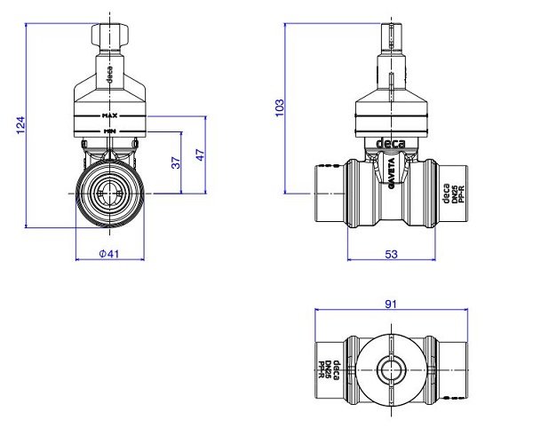 Registro Gaveta Base Facil Ppr 25mm 4509.202.ppr Deca Unico - 2