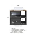 Ver mais imagens de Conjunto Gabinete Banheiro Modulado 96cm com 4 Peças Iluminação LED e Cuba Preto/Mel/Grafite