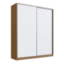 Ver imagem 1 de Guarda-Roupa Casal 2 Portas de Correr 3 Gavetas MDF 235x200cm Nexo Marrom Freijó Natura