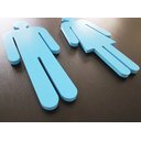 Ver imagem 3 de Quadro/placa Sinalização Mas/fem Banheiro Unissex Indicativa:Azul Claro