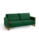 Ver imagem 3 de Sofá Lottus Sofisticado Veludo 170cm Confortavel Resistente:verde