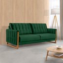 Ver imagem 1 de Sofá Lottus Sofisticado Veludo 170cm Confortavel Resistente:verde