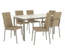 Ver imagem 5 de Conjunto de Mesa Completo com 6 Cadeiras Estofadas Cmc1018nk Kappesberg Crome
