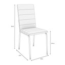 Ver imagem 2 de Conjunto de Mesa Completo com 6 Cadeiras Estofadas Cmc1018nk Kappesberg Crome